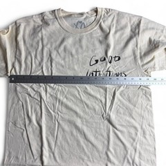 The Weeknd XO Nav Good Intentions Long Sleeve Shirt Cream Smiley Face Mens M