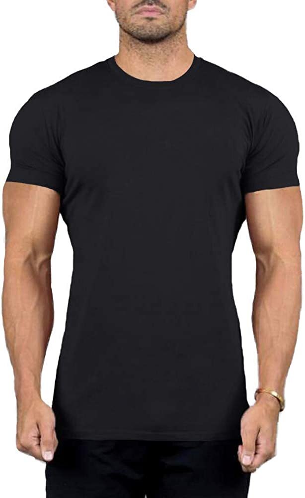 SOCKS’NBULK 24 Pack Mens Cotton Crew Neck Short Sleeve T-Shirts Mix Colors Bulk