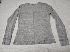 Diesel Industry Henley Stitched Nobel Gray Woven Long Sleeve Shirt SZ Large