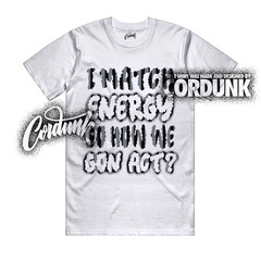 10 OG Steel White Black Light Steel Grey T Shirt Match MATCH