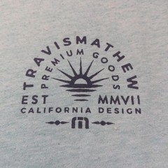 Travis Mathew Short Sleeve Crew Neck Graphic Tee Men’s XL A3