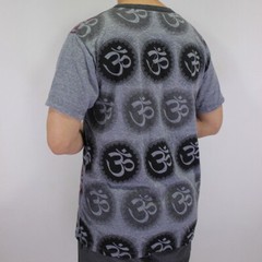 WEED Mens Vintage Ringer T-Shirt Gray Om Ganesha Hindu Hippie Yoga Bohemian WE05