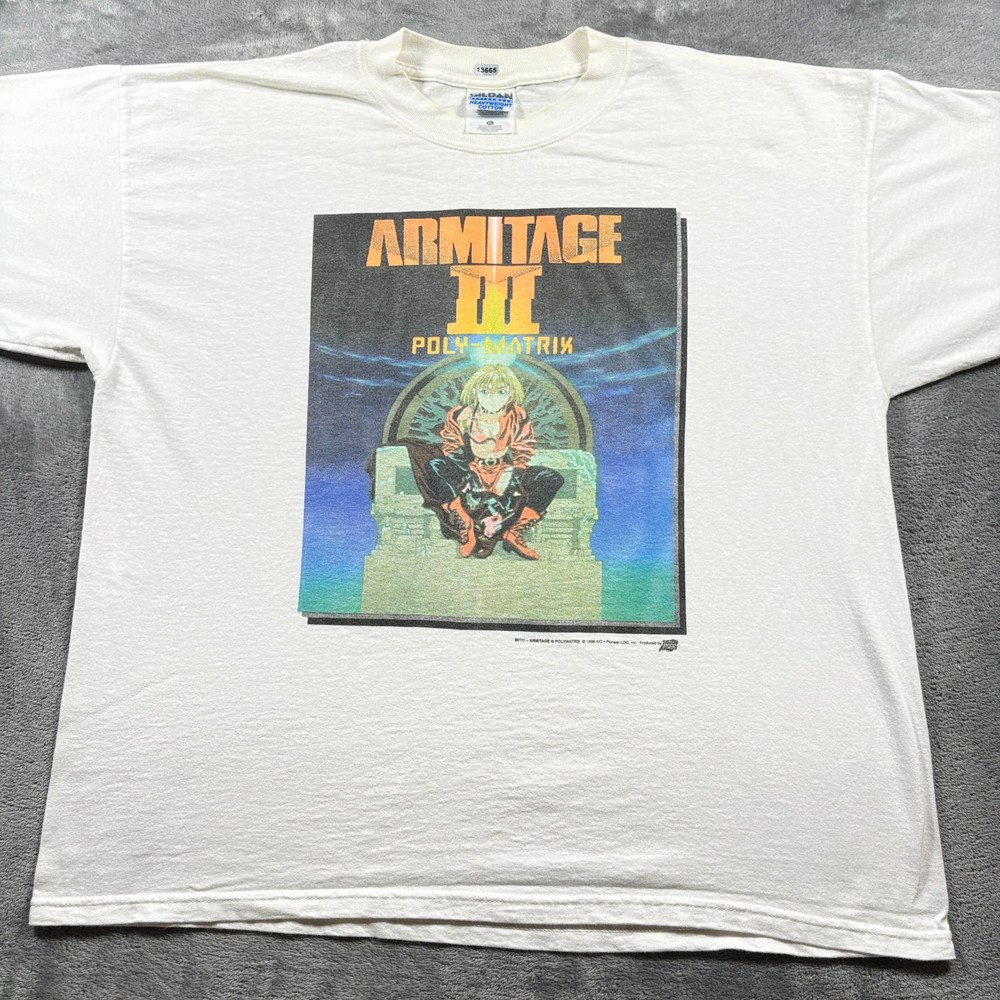 Vintage 1996 Armitage III Poly Matrix Graphic Anime Comic Images T-Shirt Mens XL