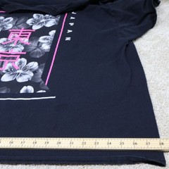 Tokyo Japan Graphic T Shirt 3XL Black Floral Streetwear see photo for flaw