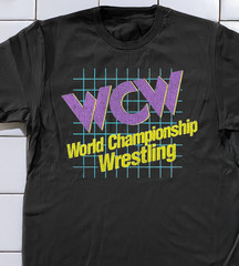 90’s Wcw Washed T-Shirt Black L
