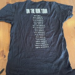 Jay-z On The Run Tour Shirt, Medium , 2014, Black Faded, Tultex