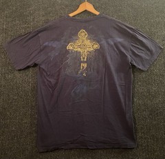 Vintage/Y2K Carbon Black T Shirt Size Large Navy Blue Crosses