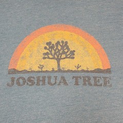 Lucky Brand Los Angeles Large T-Shirt Blue Joshua Tree Cotton Polyester Rayon