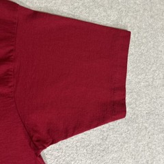Vintage Fruit of the Loom Best Maroon Red Plain Blank 50/50 Blend T-Shirt Large
