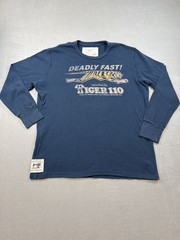 Johnson Motors Inc Tiger 110 Thermal Shirt XL Blue Moto Biker Los Angeles