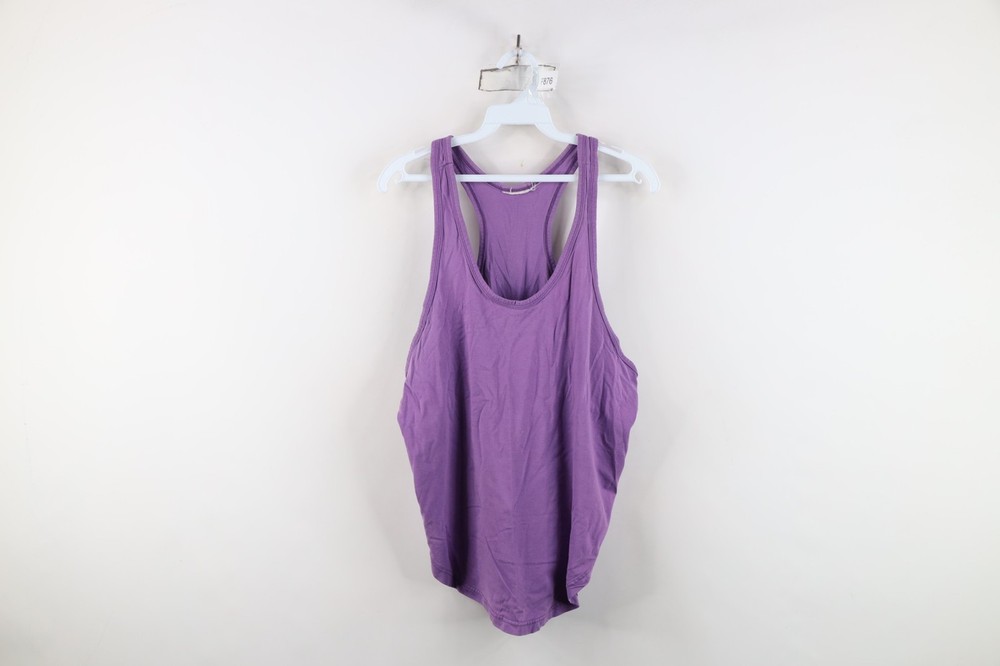 Vtg 80s 90s Streetwear Mens M Blank Spaghetti Strap Bodybuilder Tank Top T-Shirt