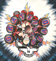 Grateful Dead SYF Hockey Front/Back Graphic Liquid Blue T-Shirt Tie Dye 2XL New