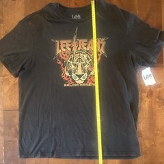 Lee Jeans Men’s XL Tiger Black Cotton T-Shirt Salina Kansas Short Sleeve Tee
