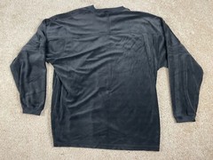 Starter Basic T-Shirt Mens XL Casual Knit Crewneck Long Sleeve Cuff Logo Black