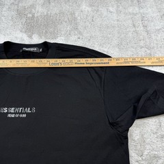 Fear of God Essentials Crewneck Knit T-Shirt Men’s Size XXL Black Plastic Logo