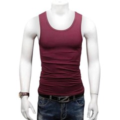 Men’s Comfort-Fit Sleeveless Tank Top Featuring U-Neck for Daily Fitness Wear