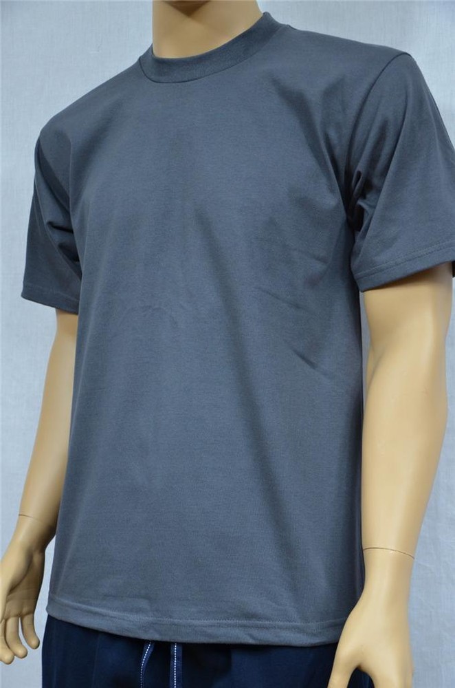 2 NEW PROCLUB S-5XLT HEAVY WEIGHT T-SHIRTS GRAPHITE PLAIN TEE PRO CLUB BLANK
