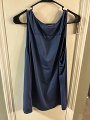 Men’s Large EZRun Tank Sleeveless Shirt Navy Blue Polyester Elastane