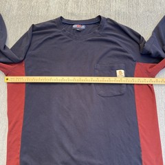 BOCOMAL FR CAT2 Flame Resistant Shirt Mens 2XL Blue Long Sleeve Workwear Tee