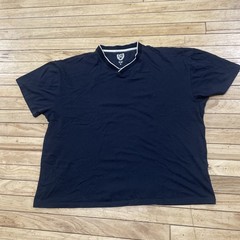 Chaps Cowl Neck T Shirt Men L Black White No Button Detail Sleek Minimal 90s Box