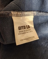 GFTD LA Men’s Blue Textured Front Web Tshirt-Great Quality Cotton Fabric – Small