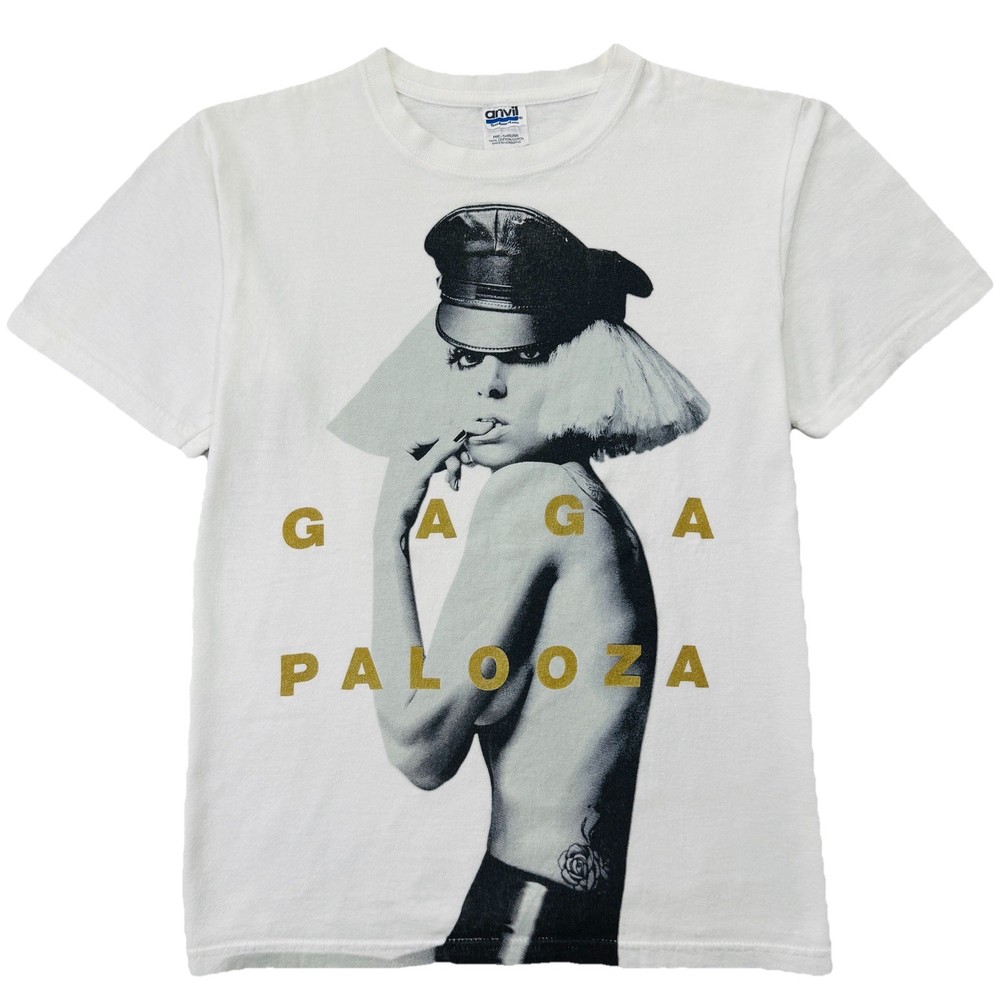 Lady Gaga 2010 Gaga Palooza Concert T-shirt Unisex Small Anvil Tag Lollapalooza