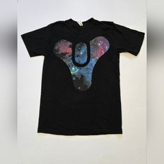Destiny Video Game T-Shirt Men’s Medium Black Galaxy Tricorn Logo Bungie Rare