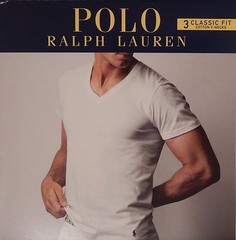3 POLO RALPH LAUREN BLACK 100% COTTON V NECK T SHIRTS UNDERSHIRTS S M L XL XXL