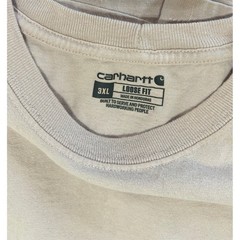 Carhartt Pocket T-Shirt Mens 3XL Pink Oatmeal Loose Fit Workwear Lot of 2 Cotton