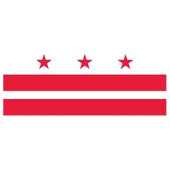 District of Columbia US City Flag Basic Cotton T-Shirt – White