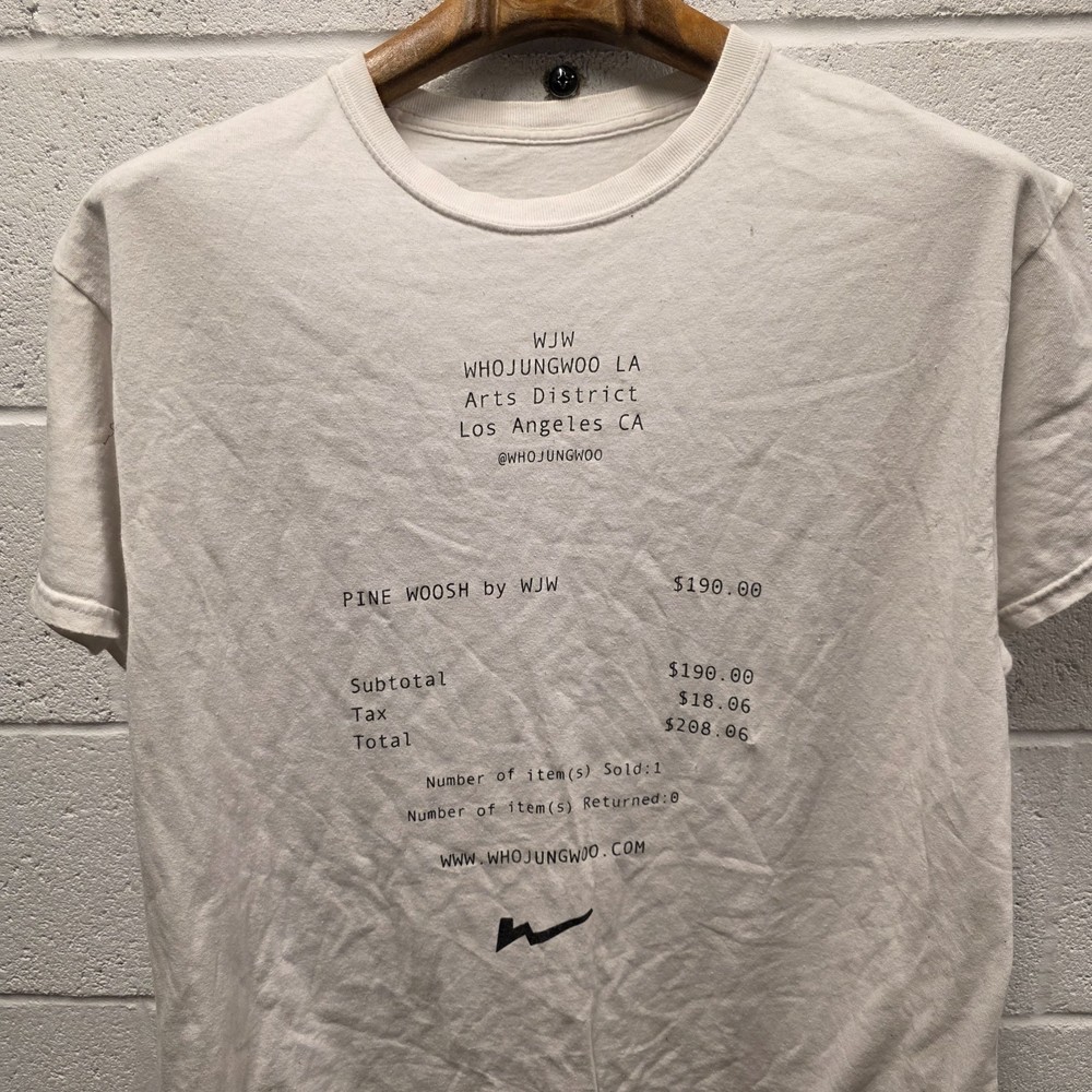 WhoJungWoo (WJW) White Pine Woosh T-Shirt 21×29 M Tee