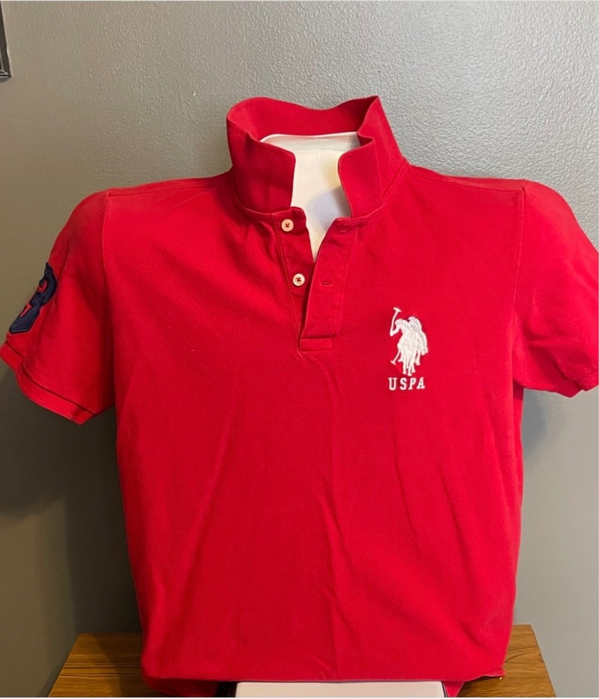 USPA Polo Shirt With Original Logo: Teen-Young adult: Color Red