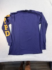 NYPD Long Sleeve Shirt Mens Med Navy Blue Cotton NYC Police Department Graphic