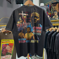 90s Thug Poetry Forever – B.I.G & 2Pac Memorial Rap Faded T-Shirt Black XL
