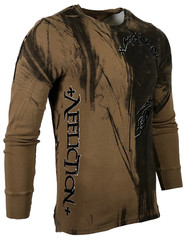 AFFLICTION Men’s Thermal Shirt DARK NIGHT Biker Skulls Tattoo S-5XL