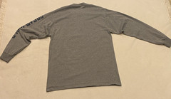 MV Sport Great Wolf Lodge Navy Blue Paw Print Gray Long Sleeve Shirt Size L