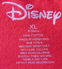 Disney Mickey Mouse Red Screen-Printed Adult Men’s T-Shirt Size XL