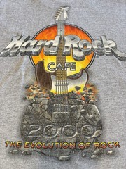 Vintage 2000 Hard Rock Cafe New York Guitar Flame T-Shirt Cotton Men’s Size XL