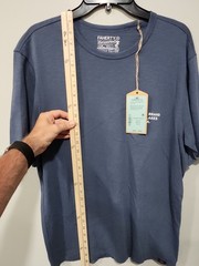 Faherty NWT Shirt Mens M Blue Short Sleeve Sunwashed Tee 100% Organic Cotton NEW