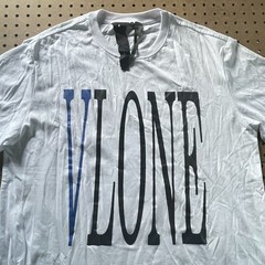 VLONE Snake T-Shirt Tee HUGE Script USA Made White Size XL Men EUC