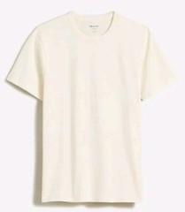 Madewell Garment Dyed Allday Crewneck Tee Lighthouse Ivory Mens XS XSMALL NWT