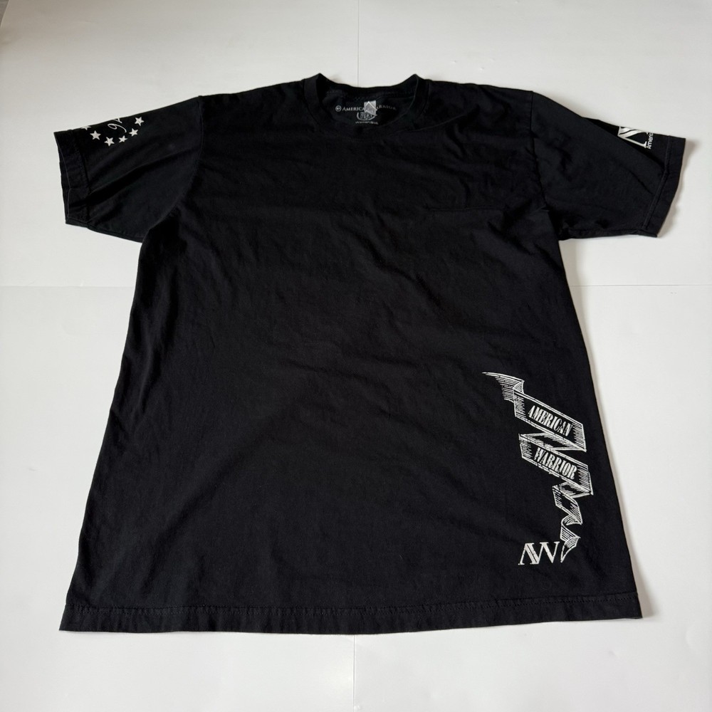 American Warrior Graphic T Shirt XL Black Born Bred Freedom USA Made