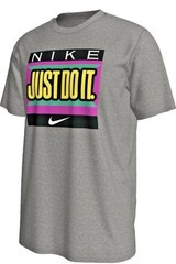 Nike Mens ‘Just Do It’ Big Logo Graphic Tee, Gray, Size: X-Large