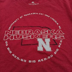 Colosseum T Shirt Mens Large Red Nebraska Huskers Go Big Red Short Tee