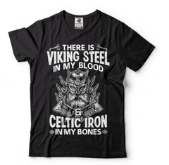 Viking Steel Celtic Iron Mens T-shirt Thor Odin Ragnar Nordic Norse Mythology T
