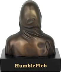 Handmade 4″ BTC Satoshi Nakamoto Sculpture Figure Resin Bitcoin Statue Bronze Fi