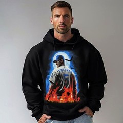 skull Dodgers horror movie championship Black Hoodie Men Sizes 100% silk screen