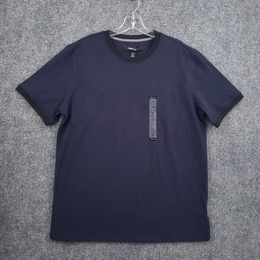 NEW Kenneth Cole Techni Cole T Shirt Mens Large Blue Short Sleeve Crew Neck Tee