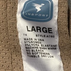 Insport A-760 Nomex Flame Resistant FR Brown T-Shirt Men’s Large Made in USA