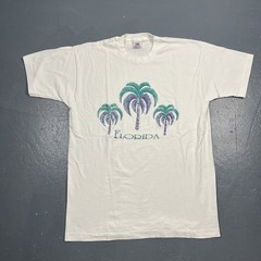 Vintage Florida Single Stitch Graphic Tee White XL Unisex VTG 90s Souvenir